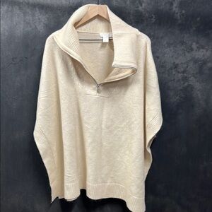 Cozy Cream Sweater with High Collar